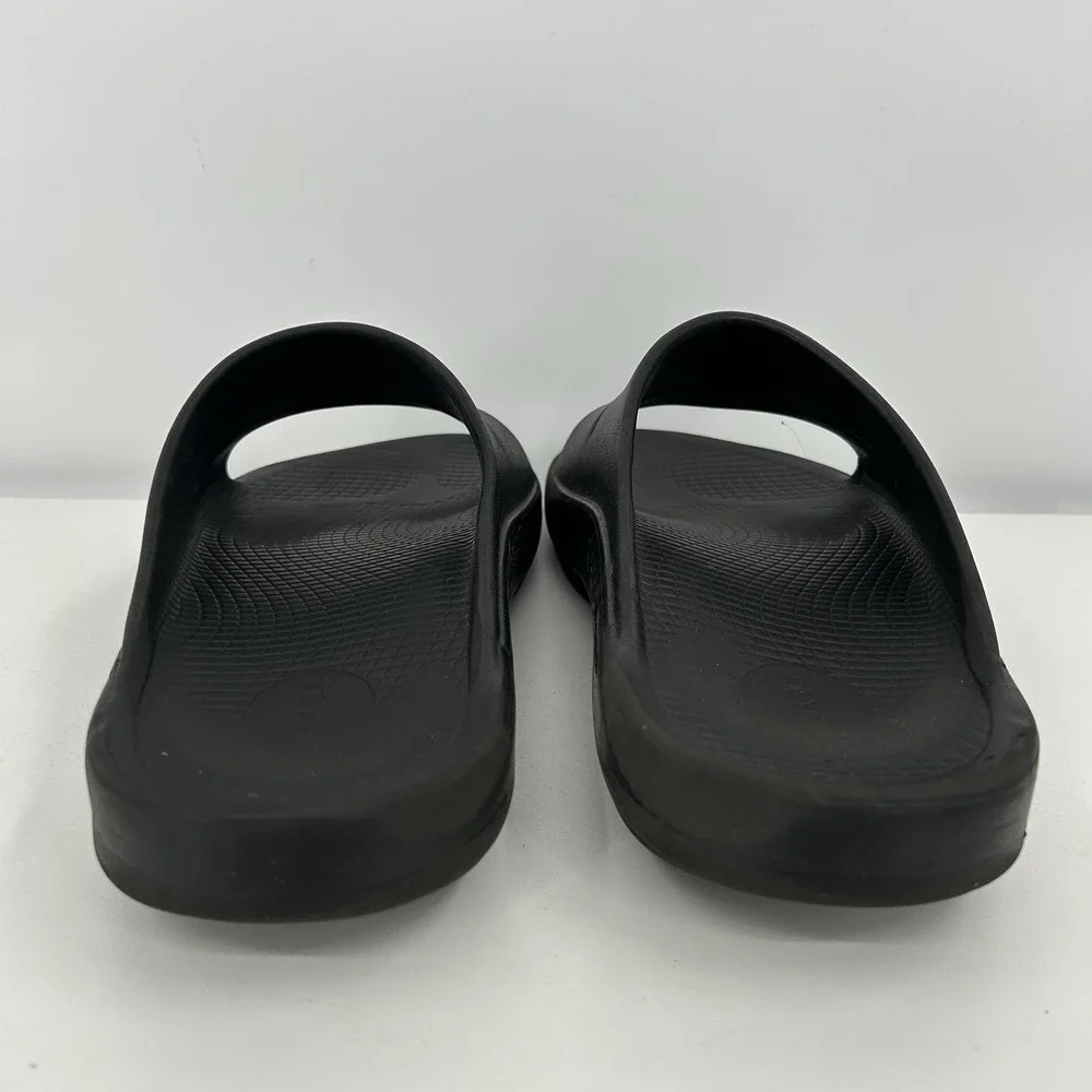 Oofos Ooahh Lightweight Recovery Slide Comfort Sandals Men 13 Black Beach‎